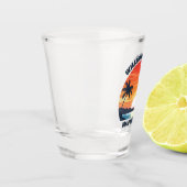 Custom Maui Trip Cool Sunrise Palm Trees Schnapsglas (Links)