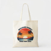 Custom Maui Trip Cool Sunrise Palm Trees Tragetasche (Vorne)