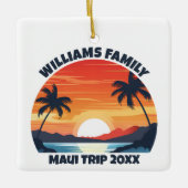 Custom Maui Trip Cool Sunrise Souvenir Weihnachten Keramikornament (Vorderseite)
