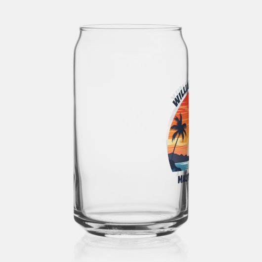 Custom Maui Trip Sunrise Palm Trees Keepake Dosenglas (Rechts)