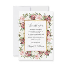 Custom Mauve Pink Florals Gold Frame Sage Green