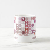 Custom Mauve Taupe Blush Pink Angesagt Art Muster Kaffeetasse (Mittel)