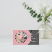 Custom Mauve Taupe Blush Pink Makeup Artist Visitenkarte (Stehend Vorderseite)