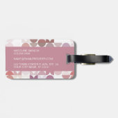 Custom Mauve Taupe Blush Pink Retro Art Muster Gepäckanhänger (Rückseite horizontal)