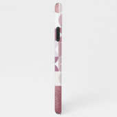 Custom Mauve Taupe Blush Pink Retro Art Muster iPhone Hülle (Rechte Seite)
