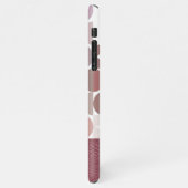 Custom Mauve Taupe Blush Pink Retro Art Muster iPhone Hülle (Linke Seite)