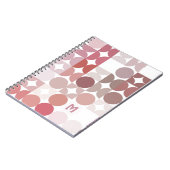 Custom Mauve Taupe Blush Pink Retro Art Muster Notizblock (Linke Seite)