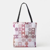 Custom Mauve Taupe Blush Pink Retro Art Muster Tasche (Rückseite)
