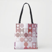 Custom Mauve Taupe Blush Pink Retro Art Muster Tasche (Vorderseite)