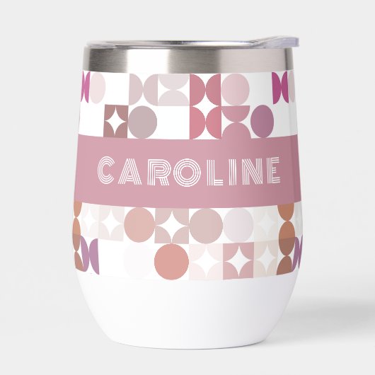 Custom Mauve Taupe Peach Blush Pink Art Muster (Links)