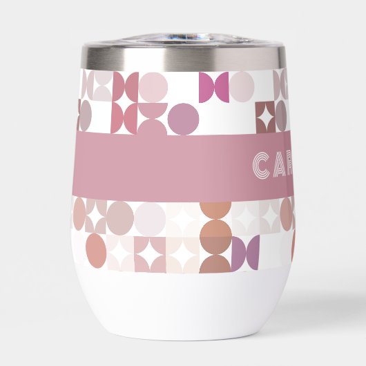 Custom Mauve Taupe Peach Blush Pink Art Muster (Vorderseite)