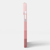 Custom Mauve Taupe Peach Blush Pink Streifen iPhone Hülle (Linke Seite)