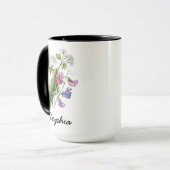 Custom May Birth Flower - Personalized Name Tasse (Vorderseite Links)