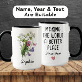 Custom May Birth Flower - Personalized Name Tasse
