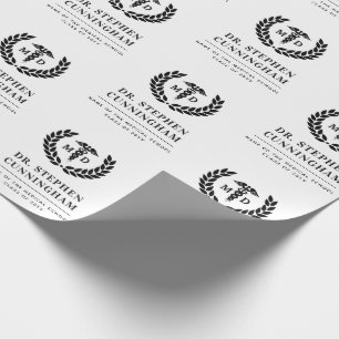 Custom MD Doctor Medicine Med School Abschluss Geschenkpapier