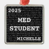 Custom Med Student Medical Terminology Weihnachten Ornament Aus Metall (Vorne)