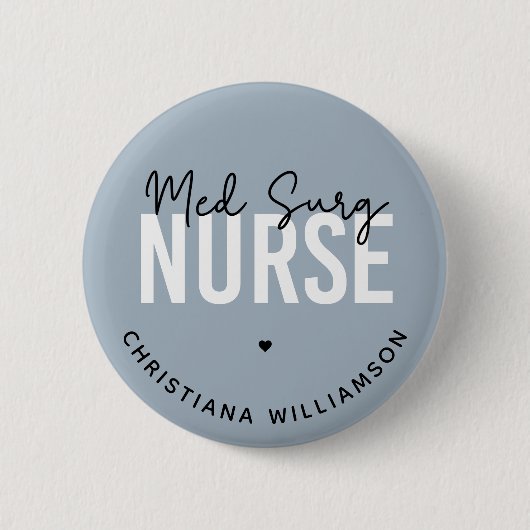 Custom Med Surg Nurse | Medizinisch-chirurgische K Button (Vorderseite)