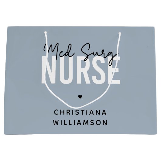 Custom Med Surg Nurse | Medizinisch-chirurgische K Große Geschenktüte (Vorderseite)