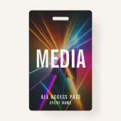 Custom Media Event Staff All Access Pass QR Code Ausweis (Vorderseite)
