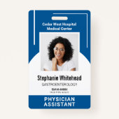 Custom Medical Employee Foto ID Royal Blue Ausweis (Vorderseite)