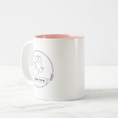 Custom Medical Nurse Mug – Name Text Design Zweifarbige Tasse (Vorderseite Links)