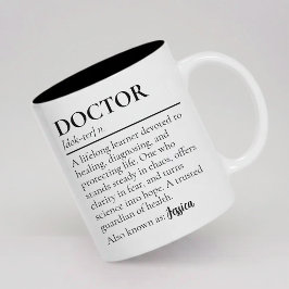 Custom Medical Professional Gift Doctor Definition Zweifarbige Tasse