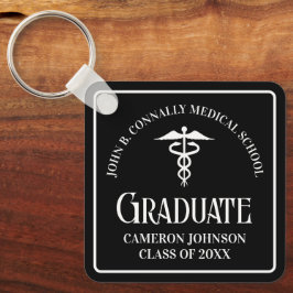 Custom Medical School Black Graduation Keepsake Schlüsselanhänger