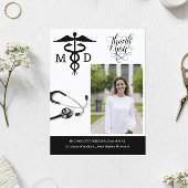 Custom Medical School Graduation Party Danke Postkarte