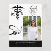 Custom Medical School Graduation Party Danke Postkarte (Vorderseite)