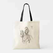 Custom Medieval Warrior Woman Art Tote Bag Tragetasche (Rückseite)