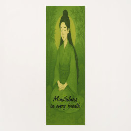 Custom Meditation Art Mindfulness Zen Green Yogamatte