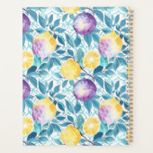 Custom Mediterranean Lemon Pattern Planner Planer (Rückseite)