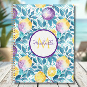 Custom Mediterranean Lemon Pattern Planner Planer