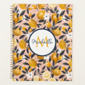 Custom Mediterranean Lemon Pattern Planner Planer (Vorderseite)