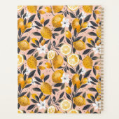 Custom Mediterranean Lemon Pattern Planner Planer (Rückseite)