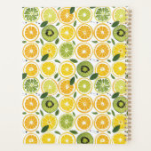 Custom Mediterranean Lemon Pattern Planner Planer (Rückseite)