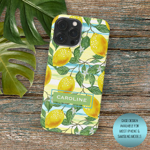 Custom Mediterranean Summer Lemon Fruchtmuster Case-Mate iPhone Hülle