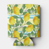Custom Mediterranean Summer Lemon Fruchtmuster Dosenkühler (Rückseite)