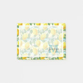 Custom Mediterranean Summer Lemon Fruchtmuster Post-it Klebezettel (Vorderseite)