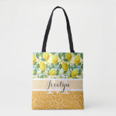 Custom Mediterranean Summer Lemon Fruchtmuster Tasche (Vorderseite)