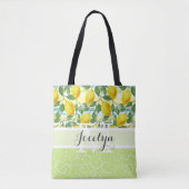 Custom Mediterranean Summer Lemon Fruchtmuster Tasche (Vorderseite)