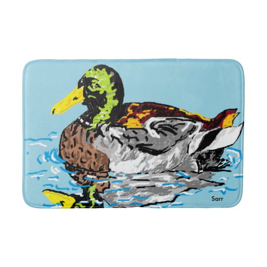 Custom Medium Bath Mat/Duck im Teich Badematte (Vorderseite)