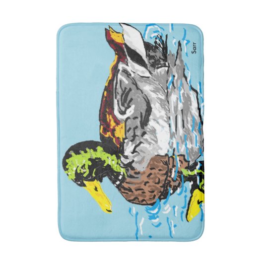 Custom Medium Bath Mat/Duck im Teich Badematte (Vorderseite Vertikal)