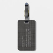 Custom Medium Dark Graue farbige Gepäckmarke Gepäckanhänger (Rückseite vertikal)