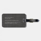 Custom Medium Dark Graue farbige Gepäckmarke Gepäckanhänger (Rückseite horizontal)