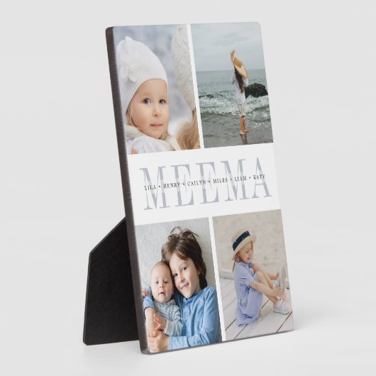 Custom "Meema" Großkinder Foto Collage Fotoplatte (Seite)