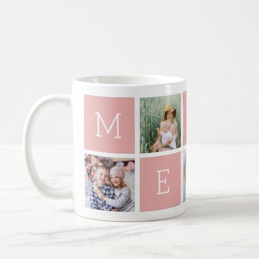 Custom Meema Großmutter 5 Foto Collage Kaffeetasse (Links)