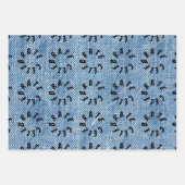 Custom Meilenstein Golden Birthday Denim Geschenkpapier Set (Vorderseite 2)