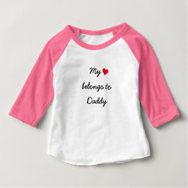 Custom Mein Herz gehört zu Mädchen Baseball Raglan Baby T-shirt