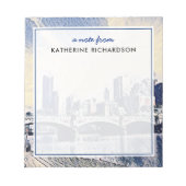 Custom Melbourne Australia Watercolor Art Notizblock (Vorderseite)